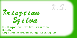 krisztian szilva business card