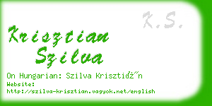 krisztian szilva business card